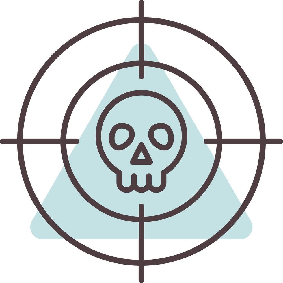 Targeted Line  Shape Colors Icon vector