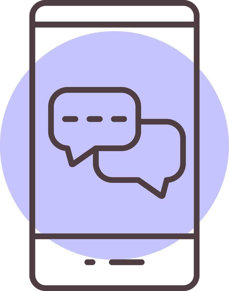 Messages Line  Shape Colors Icon vector