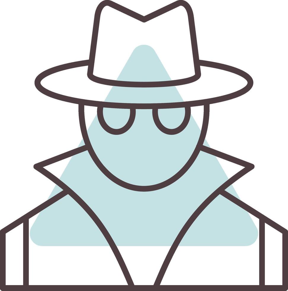 Spy Line  Shape Colors Icon vector
