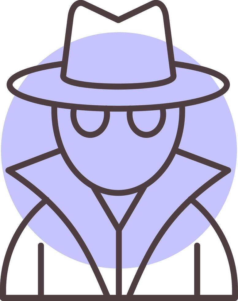 Criminal Line  Shape Colors Icon vector