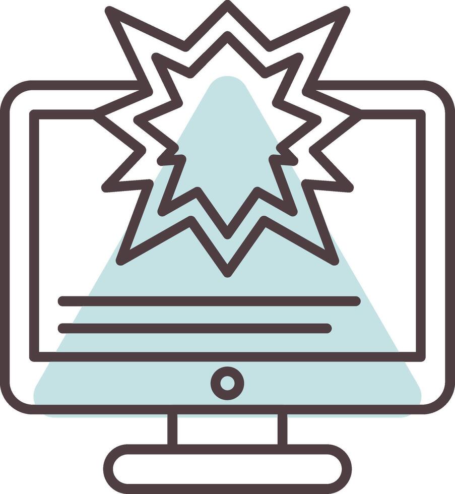 Damage Line  Shape Colors Icon vector