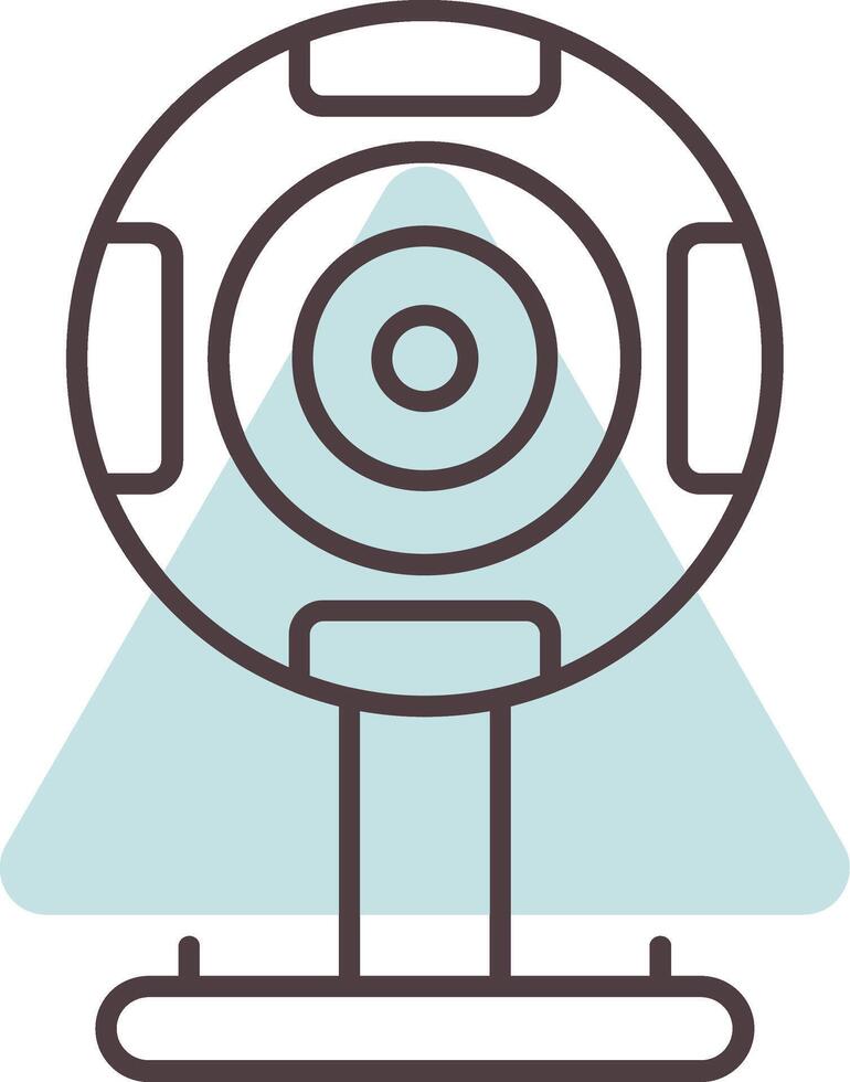 Webcam Line  Shape Colors Icon vector