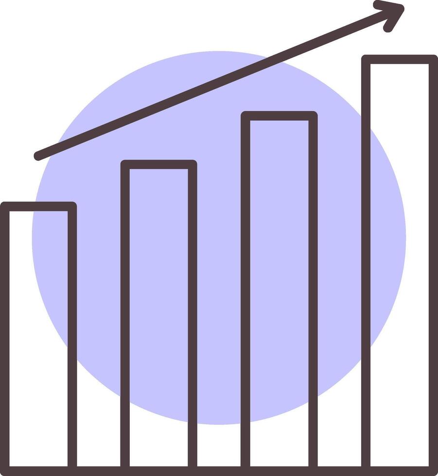 Bar Graph Line  Shape Colors Icon vector