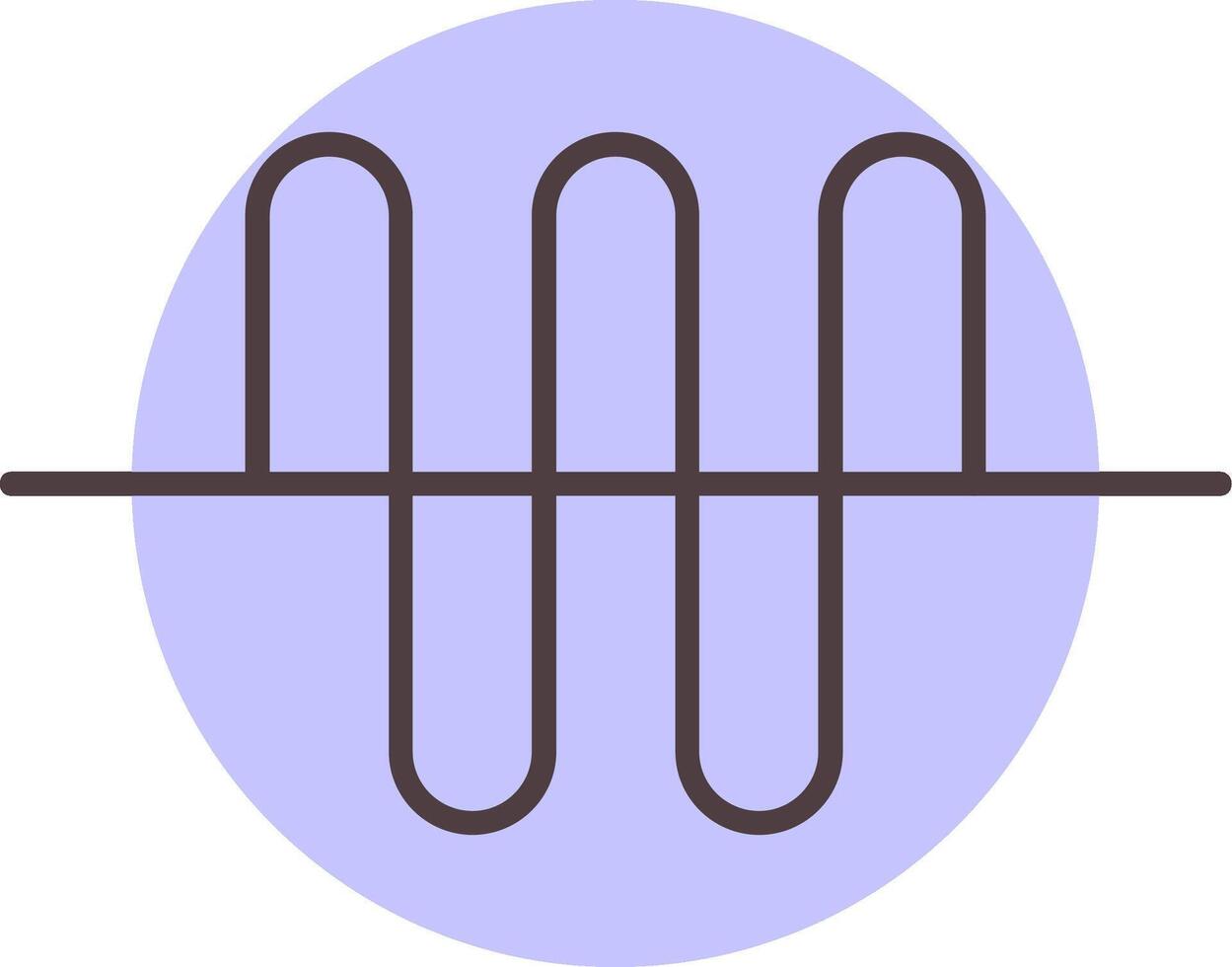 Audio Wave Line  Shape Colors Icon vector