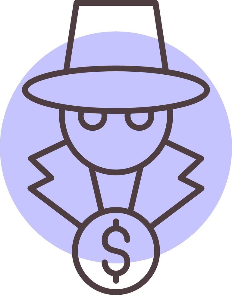 Fraud Line  Shape Colors Icon vector