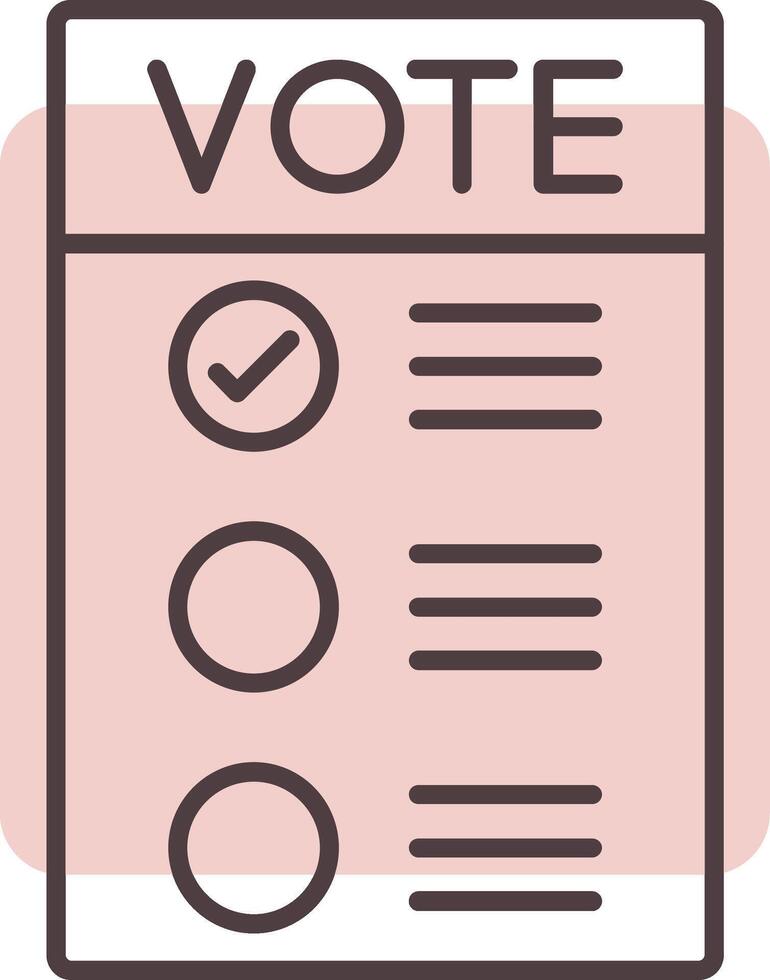 Number of vote Line  Shape Colors Icon vector