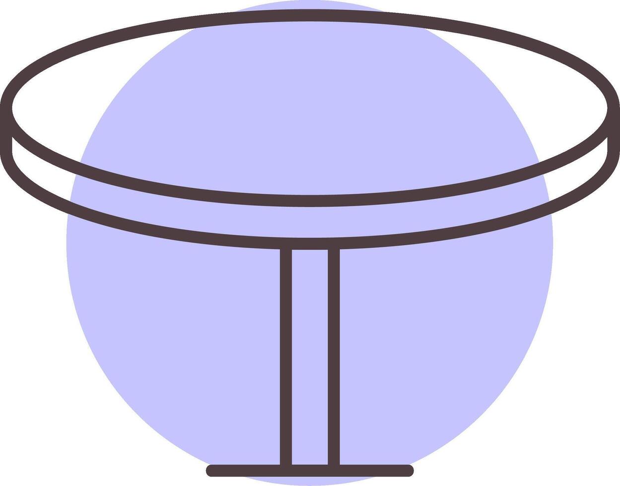 redondo mesa línea forma colores icono vector