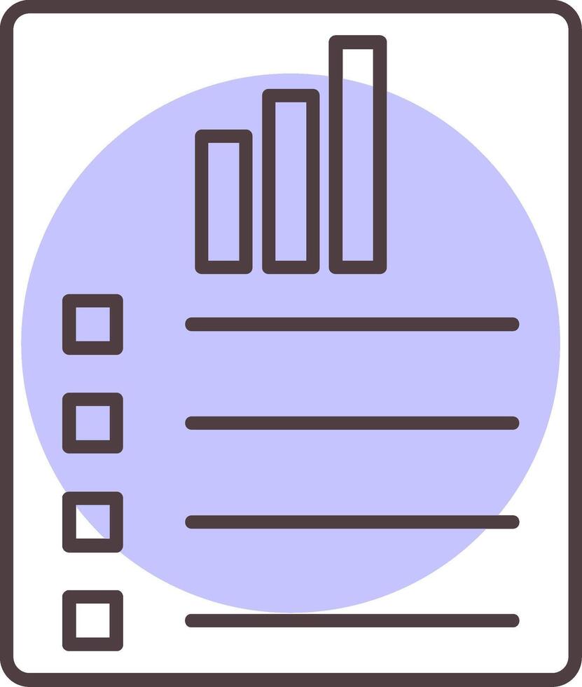 datos reporte línea forma colores icono vector