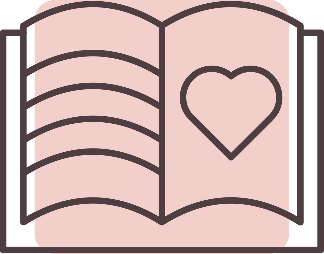 Guest Book Line  Shape Colors Icon vector
