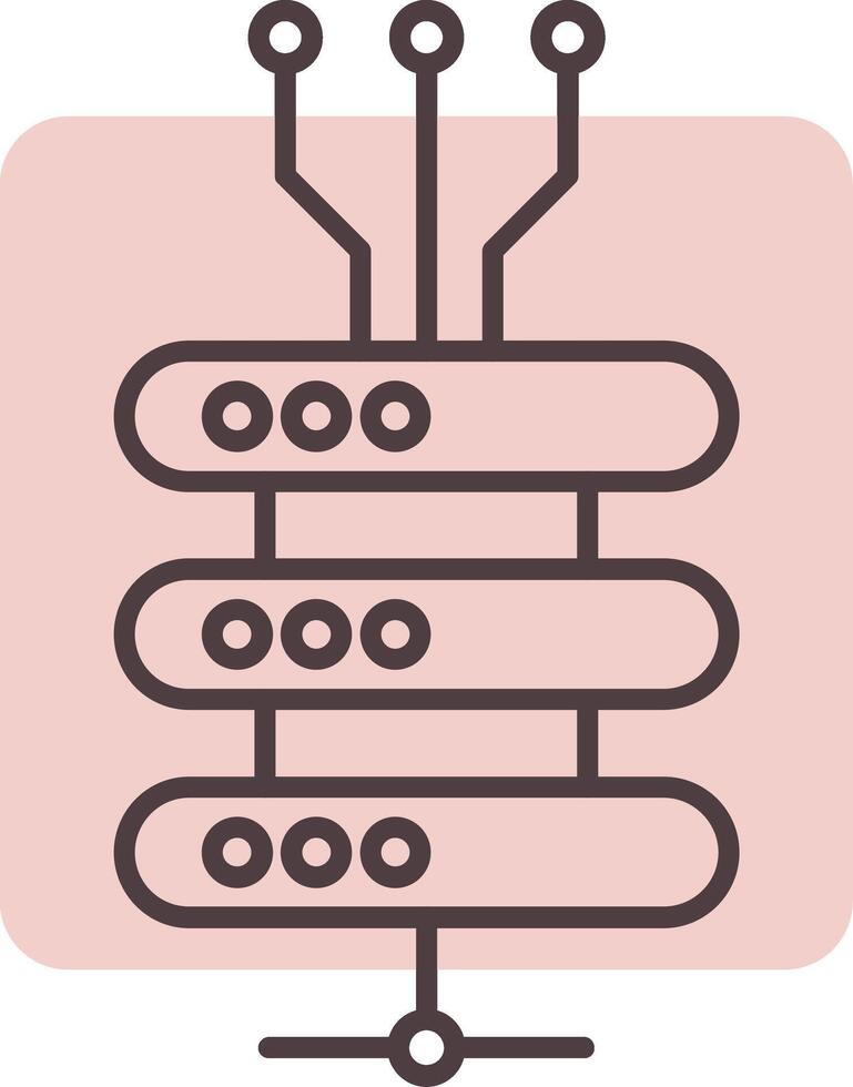 Data Network Line  Shape Colors Icon vector