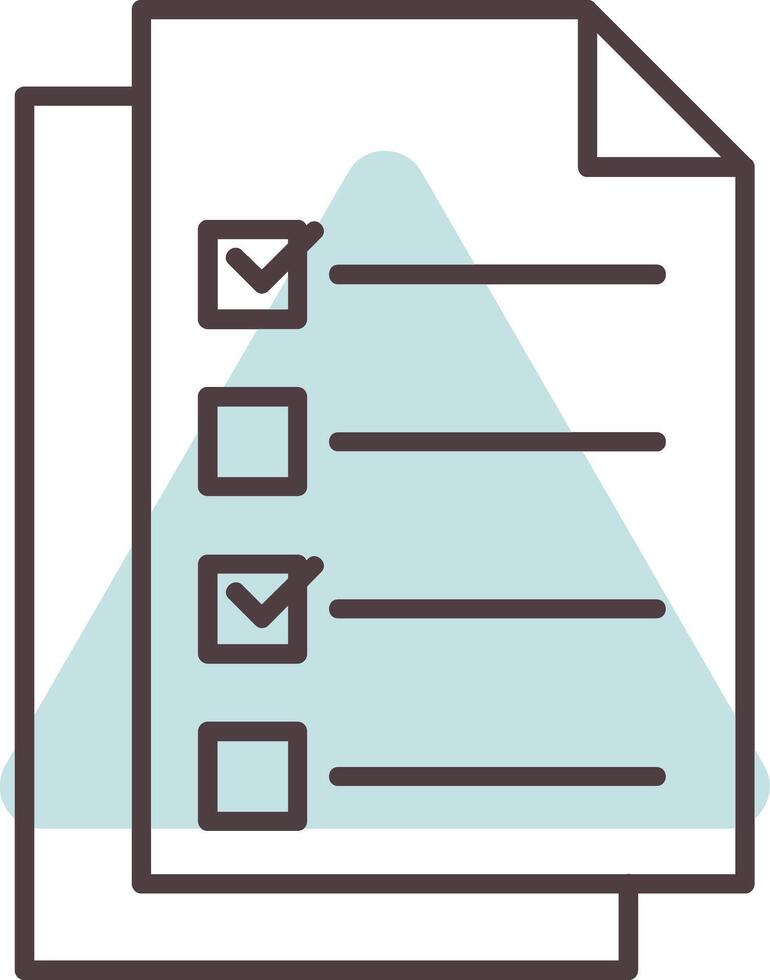 Checklist Line  Shape Colors Icon vector