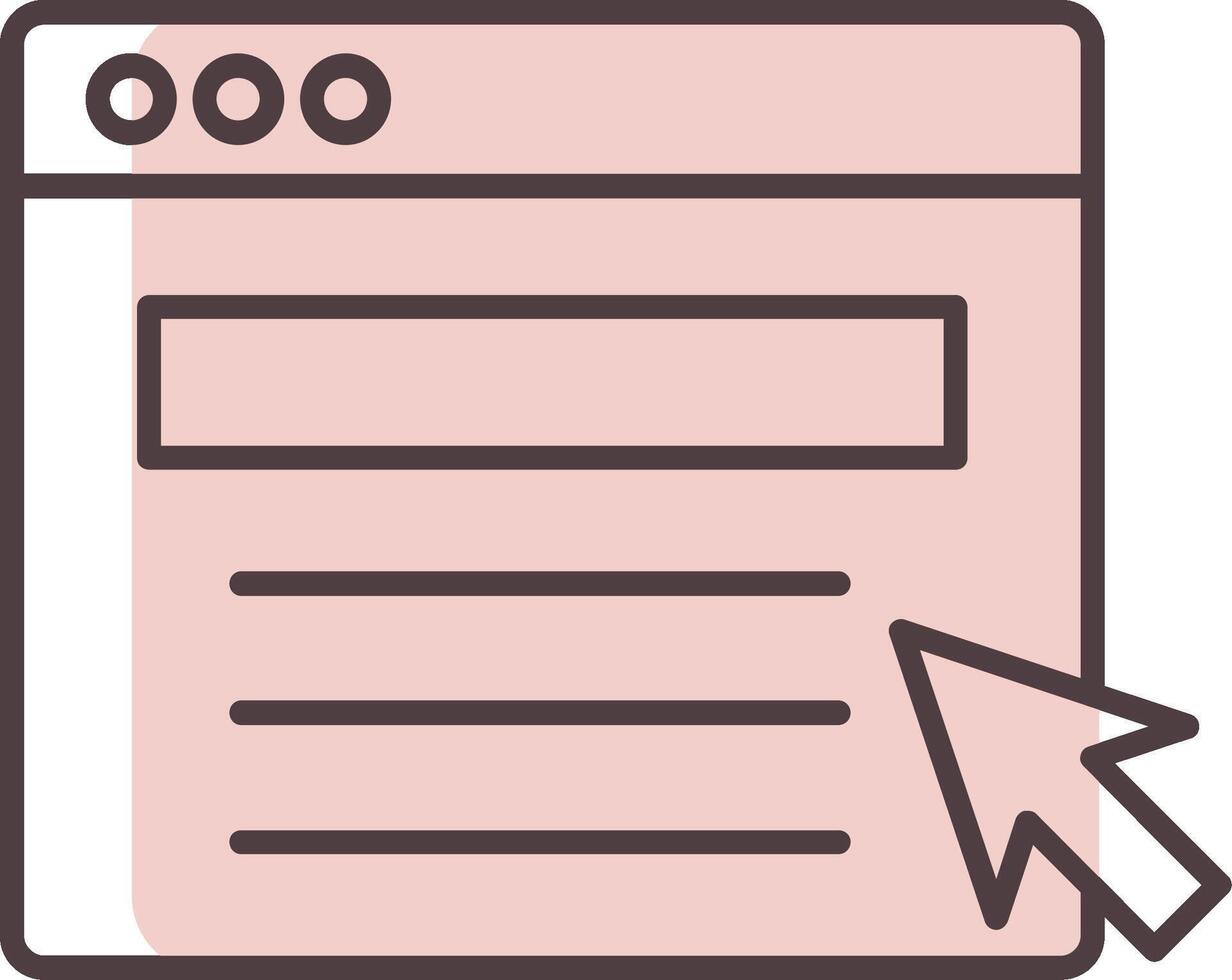 Web Portal Line  Shape Colors Icon vector