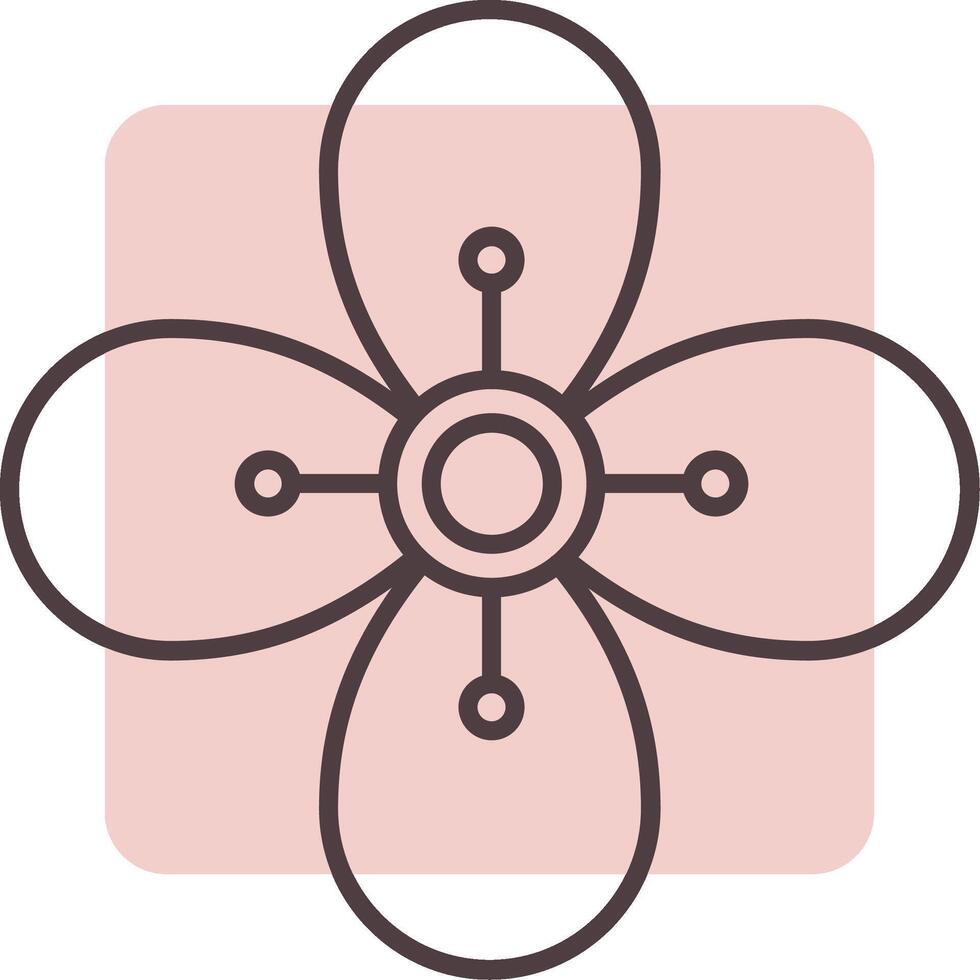 Pear Line  Shape Colors Icon vector