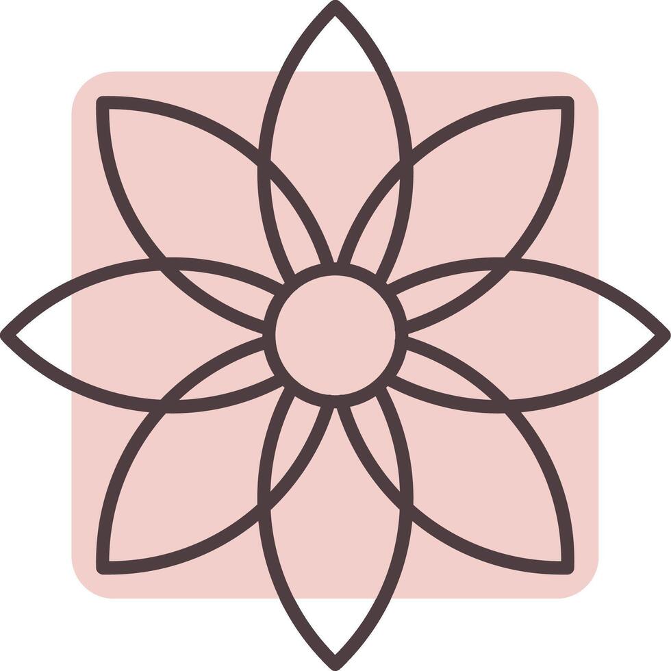 Dandelion Line  Shape Colors Icon vector