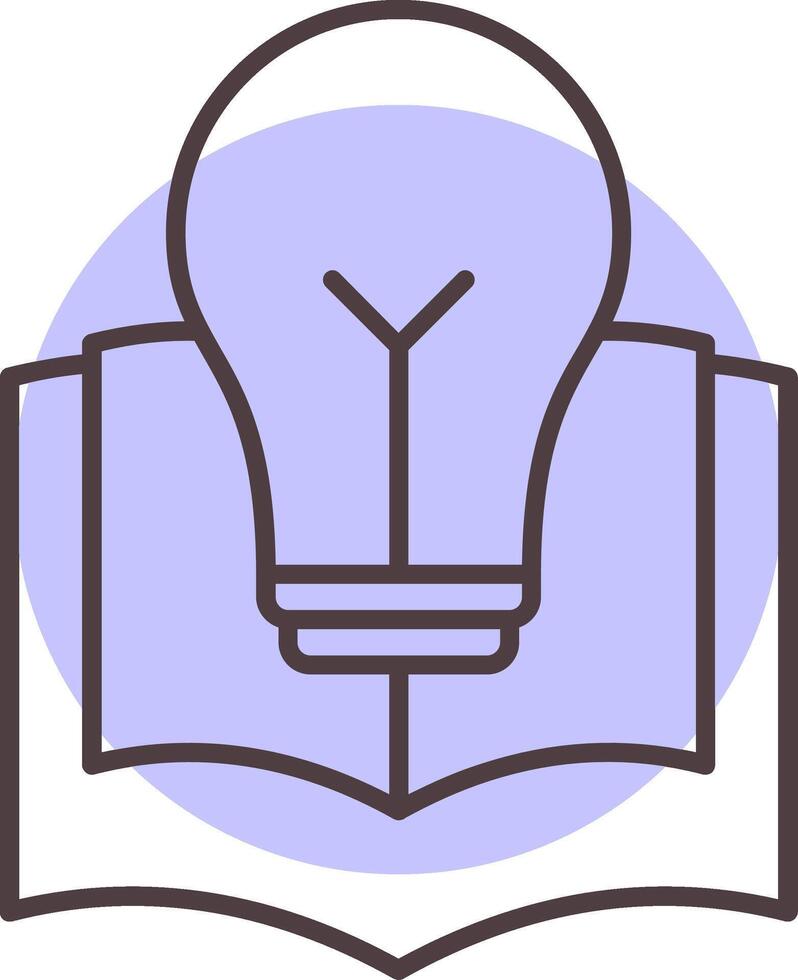 Knowledge Line  Shape Colors Icon vector