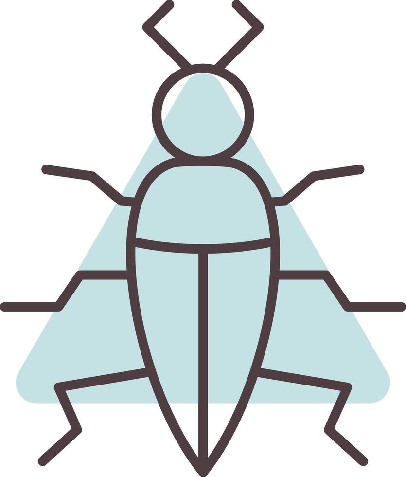 Insect Line  Shape Colors Icon vector