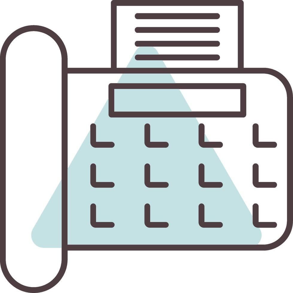 Fax Line  Shape Colors Icon vector