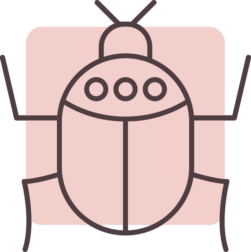 Insect Line  Shape Colors Icon vector