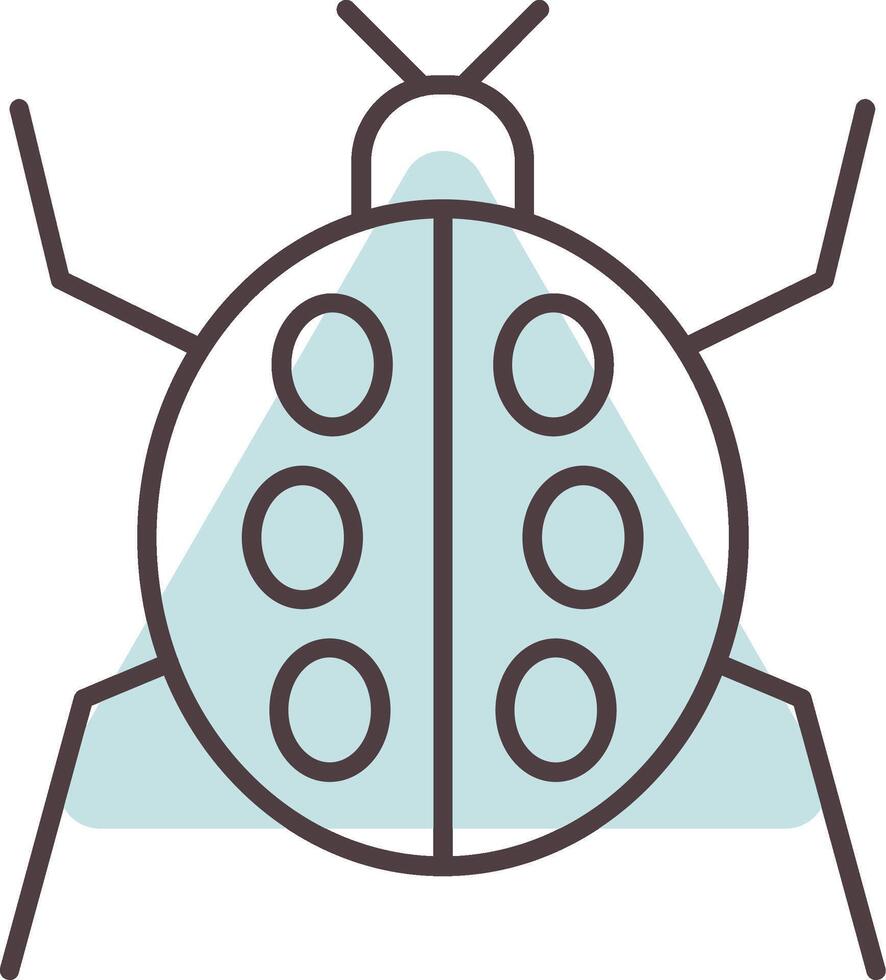 Insect Line  Shape Colors Icon vector