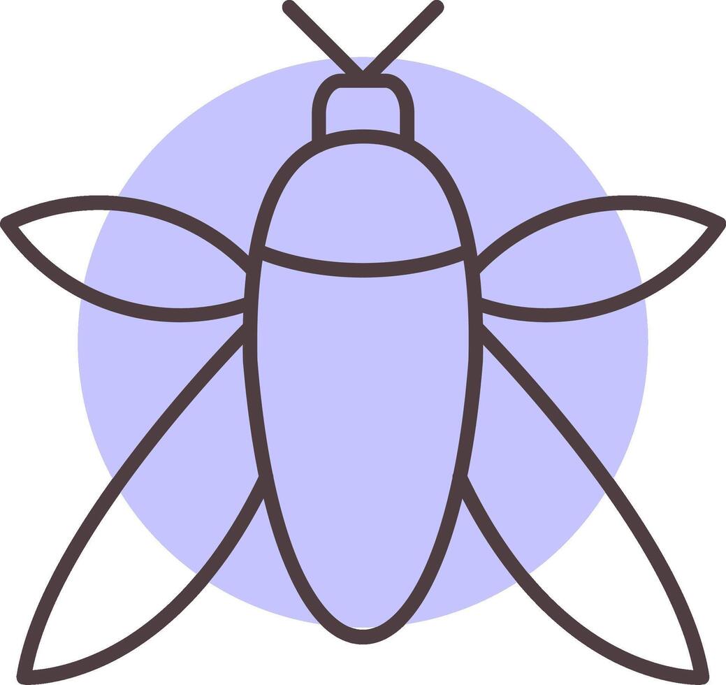 Insect Line  Shape Colors Icon vector