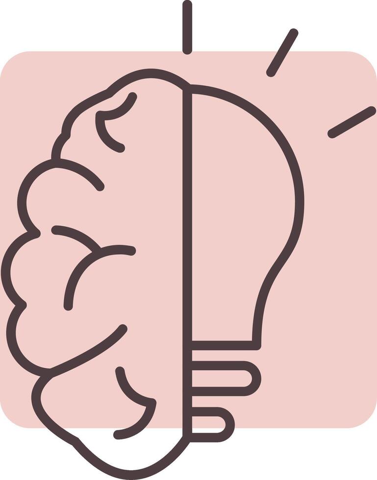 Brainstorm Line  Shape Colors Icon vector