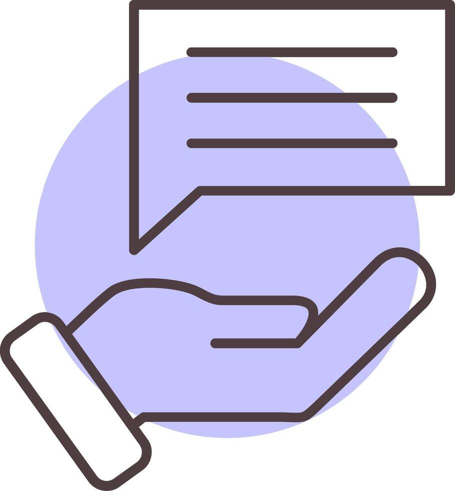 Feedback Line  Shape Colors Icon vector