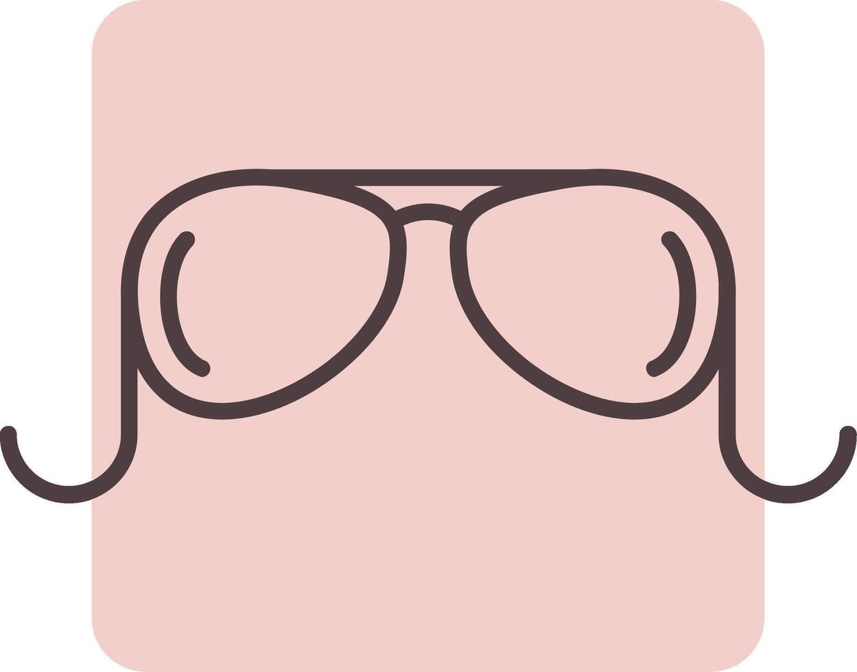 Old Glasses Line  Shape Colors Icon vector
