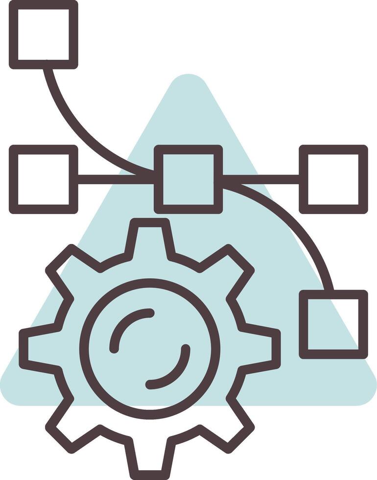 Settings Line  Shape Colors Icon vector