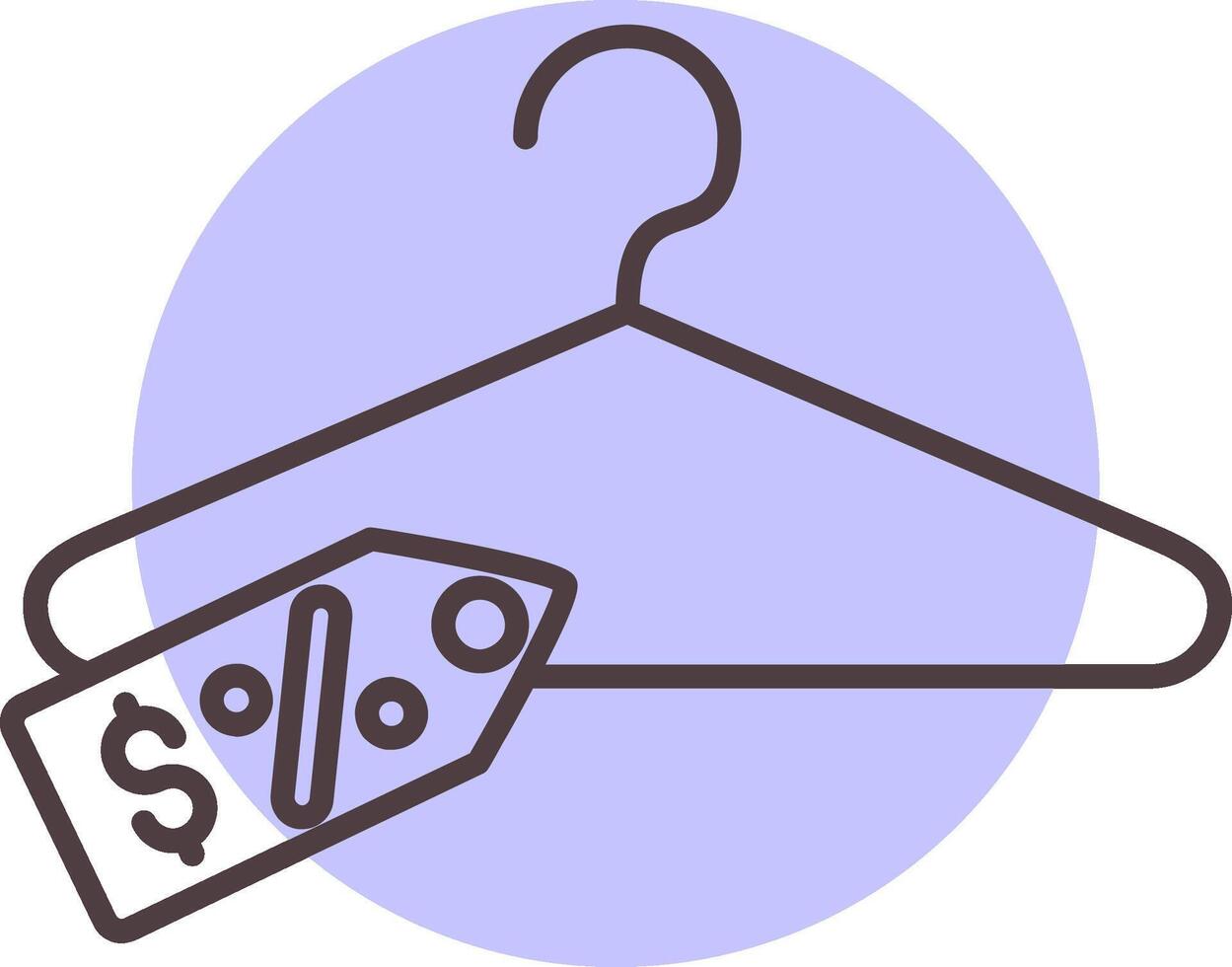 Clothes Hanger Line  Shape Colors Icon vector