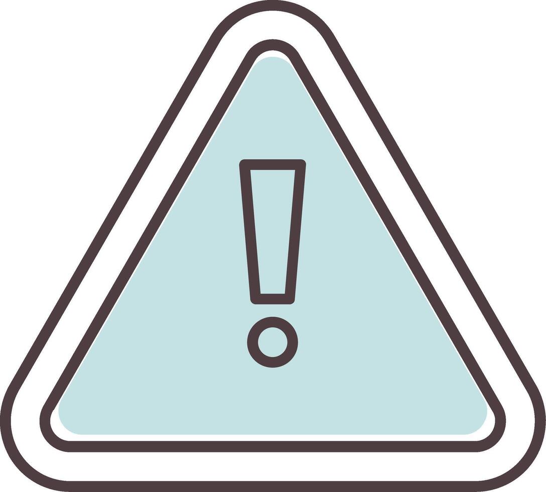 Alert Line  Shape Colors Icon vector