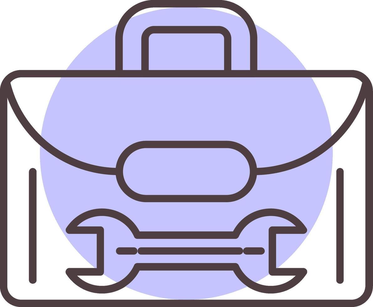 Tool Box Line  Shape Colors Icon vector