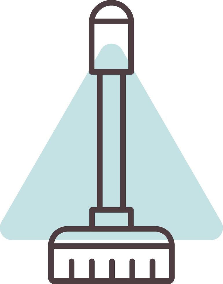 Floor Mop Line  Shape Colors Icon vector