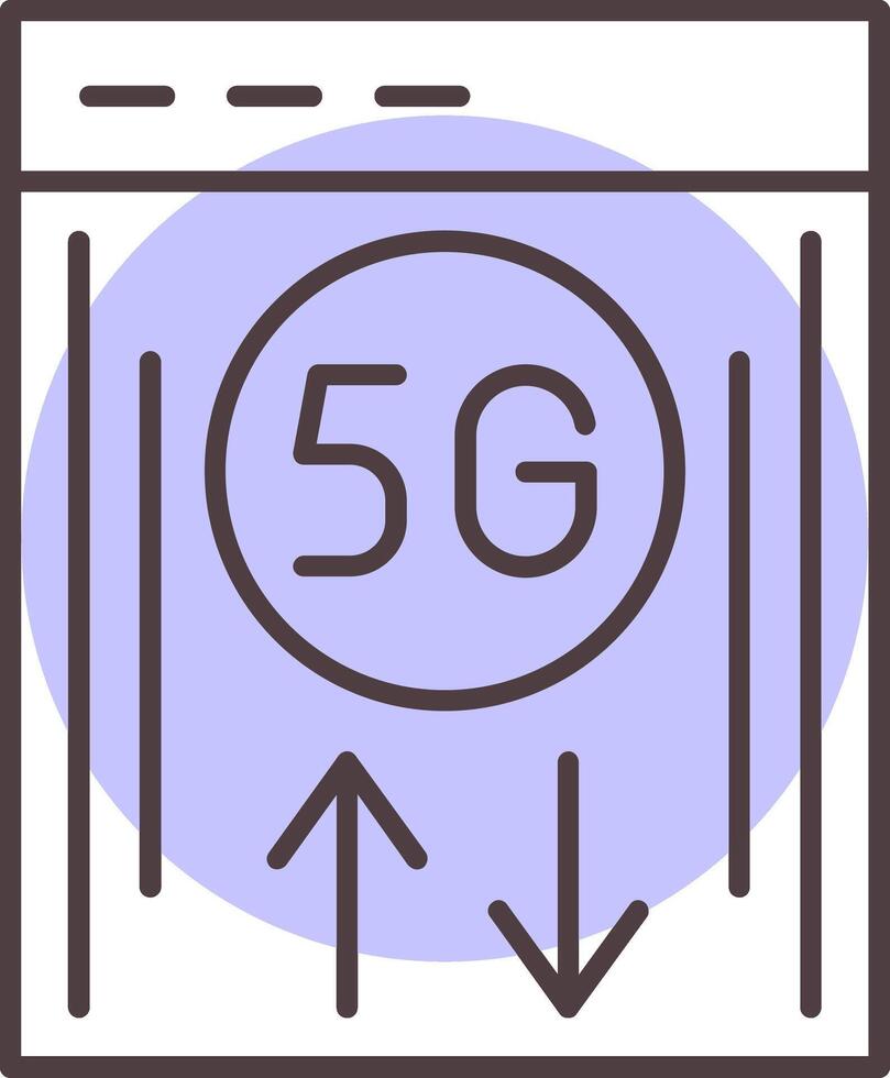 Bandwidth Line  Shape Colors Icon vector