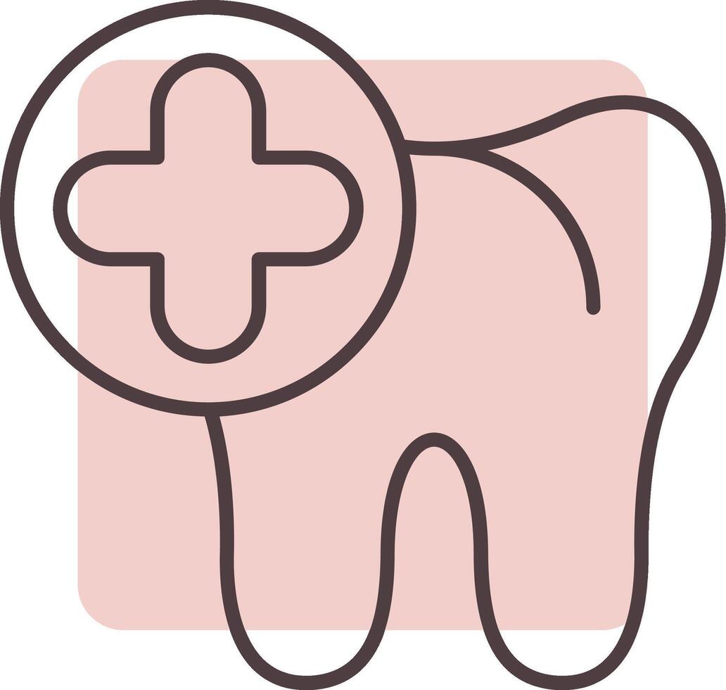 Dental Line  Shape Colors Icon vector