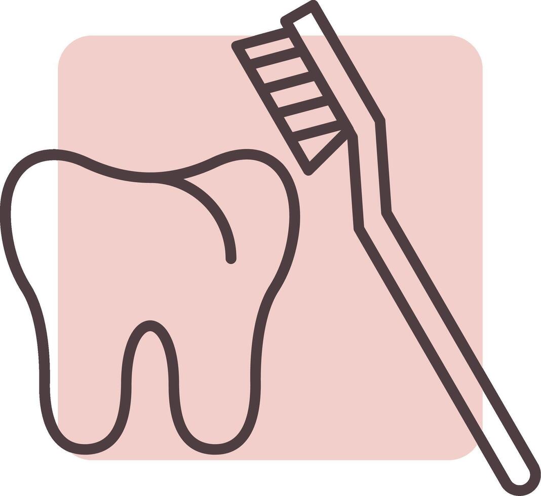 Toothbrush Line  Shape Colors Icon vector