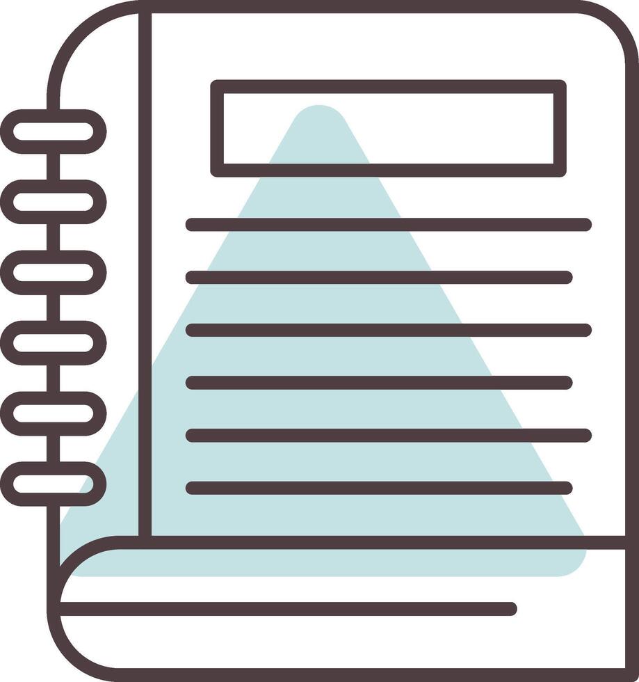 Notebook Line  Shape Colors Icon vector