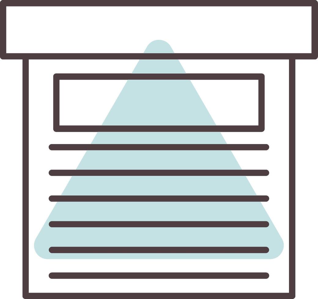 Storage Box Line  Shape Colors Icon vector