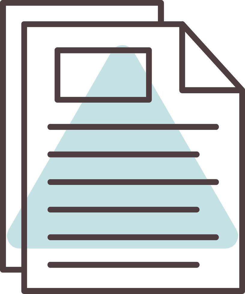 Document Line  Shape Colors Icon vector