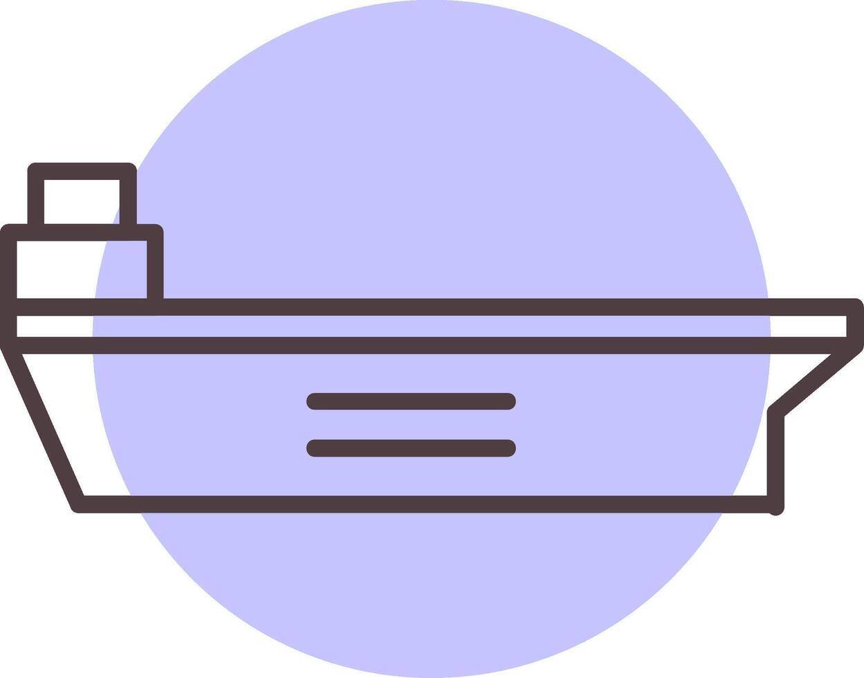 Aircraft Carrier Line  Shape Colors Icon vector