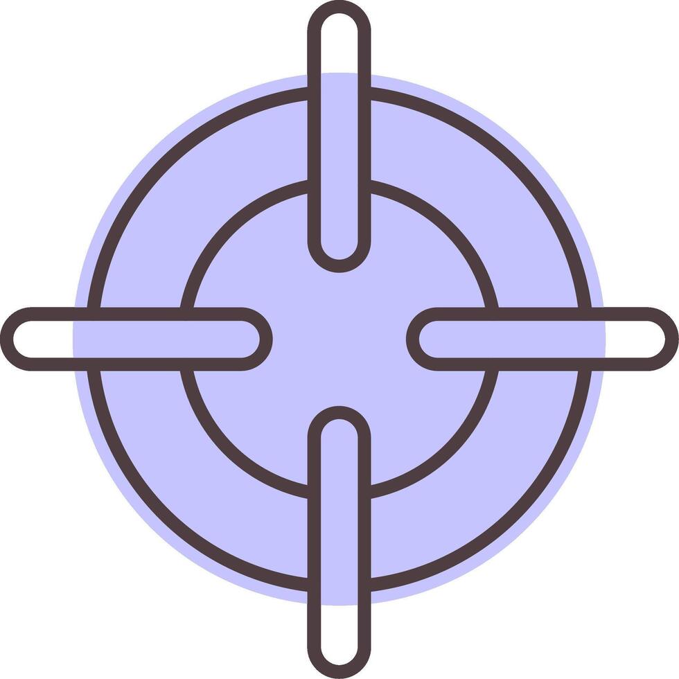 Target Line  Shape Colors Icon vector
