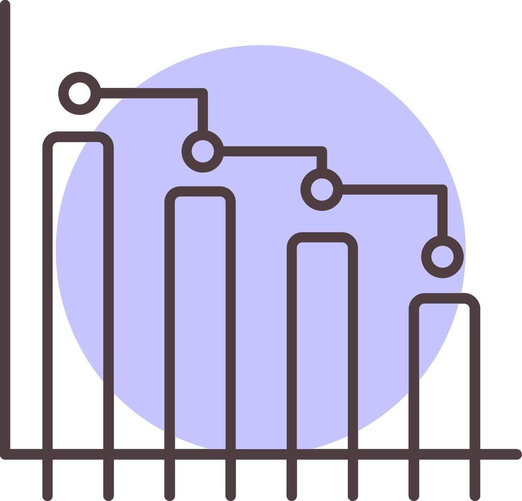 Bar Graph Line  Shape Colors Icon vector