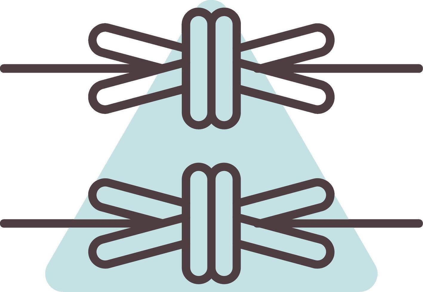 Barbed Wire Line  Shape Colors Icon vector