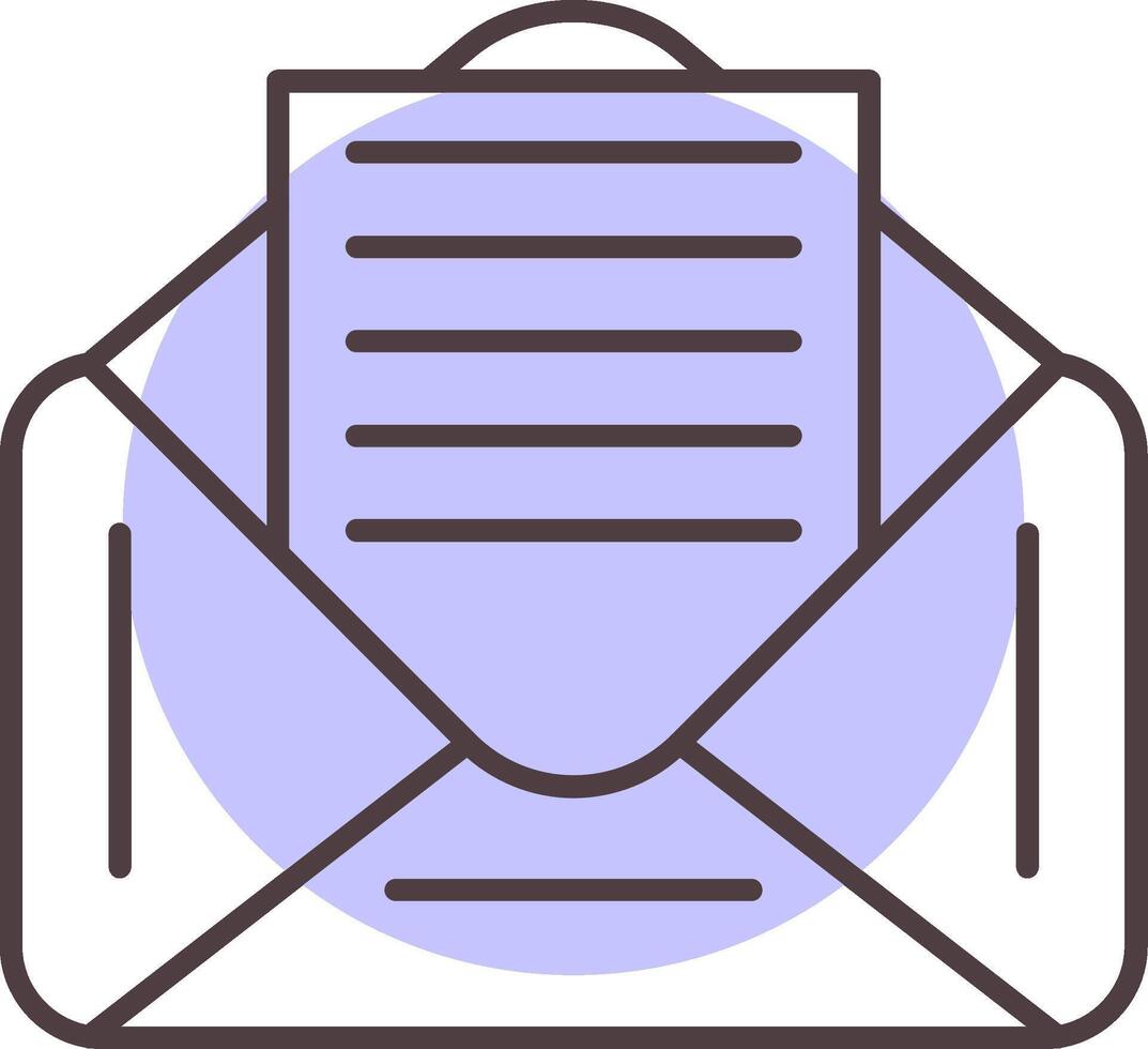 correo electrónico línea forma colores icono vector