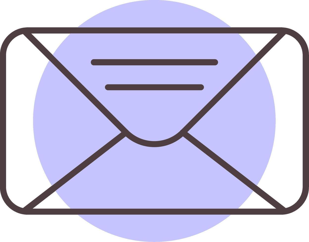 Mail Line  Shape Colors Icon vector