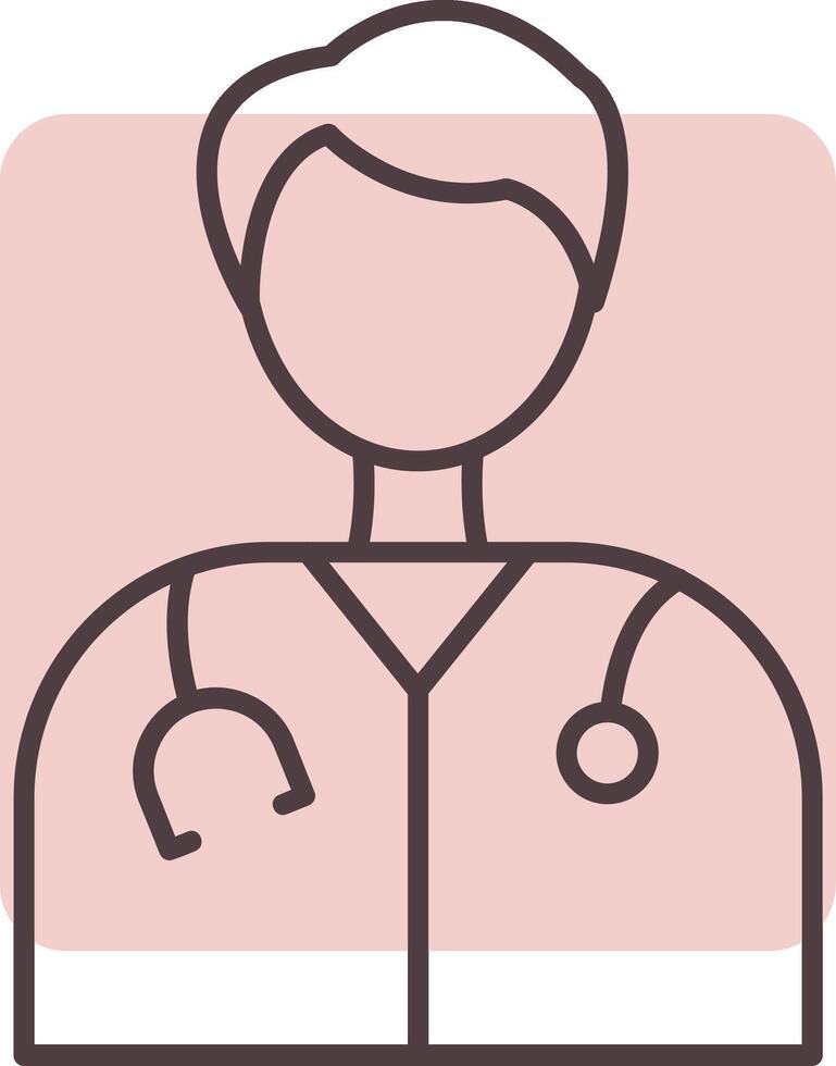 Doctor Line  Shape Colors Icon vector