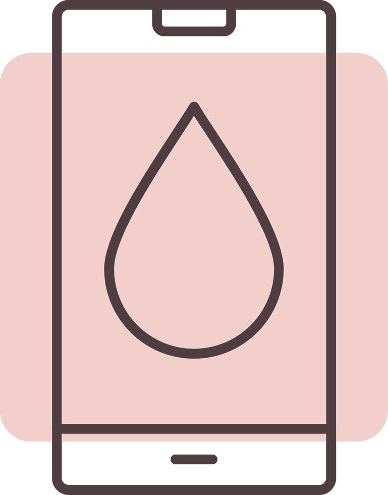 Water Drop Line  Shape Colors Icon vector