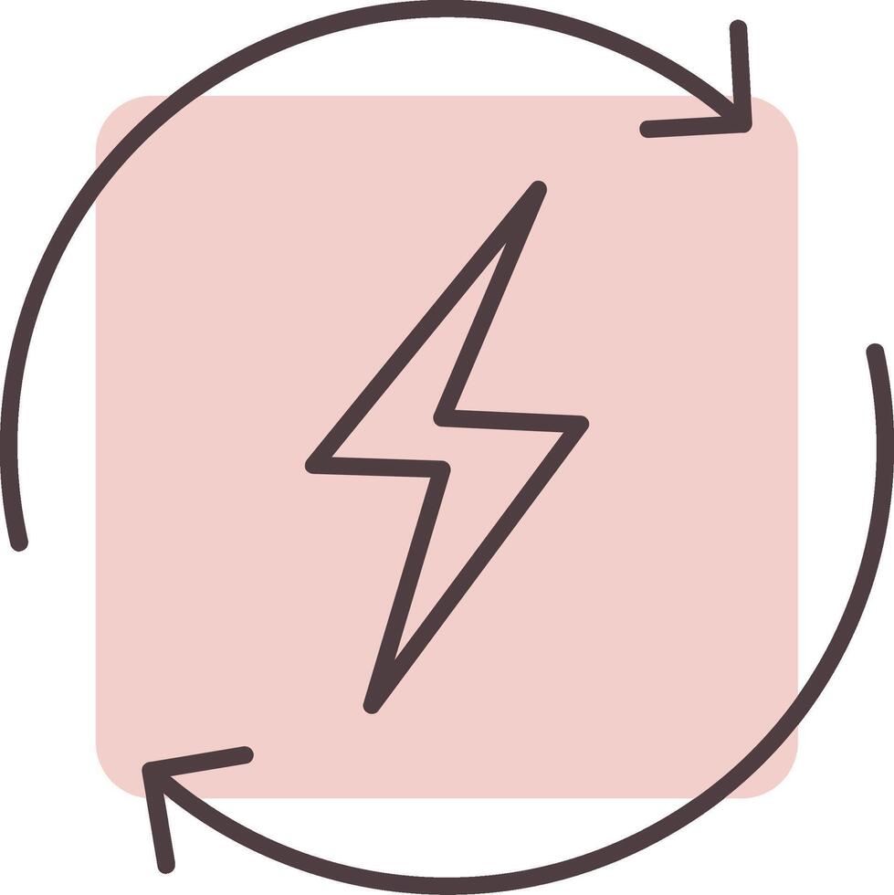 Recycle Line  Shape Colors Icon vector