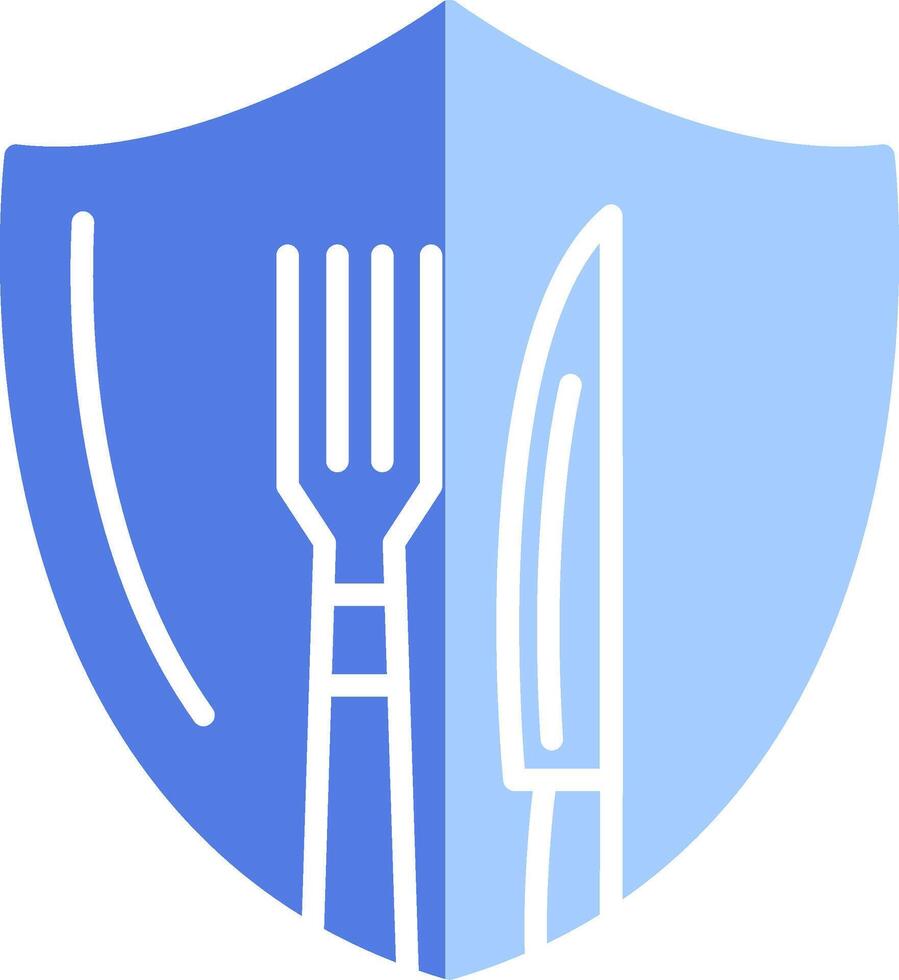 Cutlery Shield Vecto Icon vector