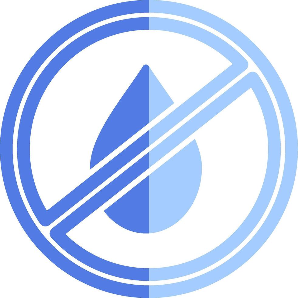 No agua vecto icono vector