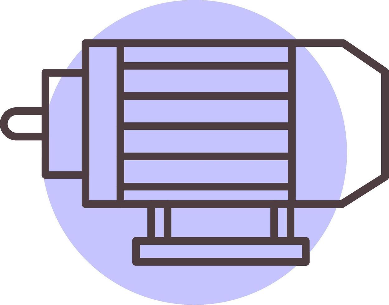 Electric Motor Line  Shape Colors Icon vector